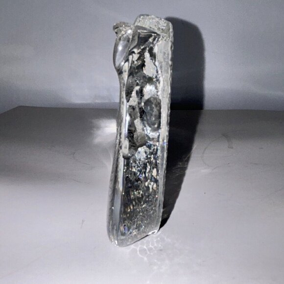 Crystal Owl Swedish Konst Glashyttan Urshult Clear Paperweight - Picture 4 of 10